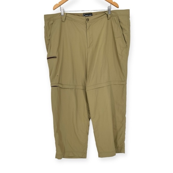 ScotteVest Men’s Tan Khaki Convertible Zip Off Outdoor Hiking Pants Size 46 X 30 - Picture 1 of 6